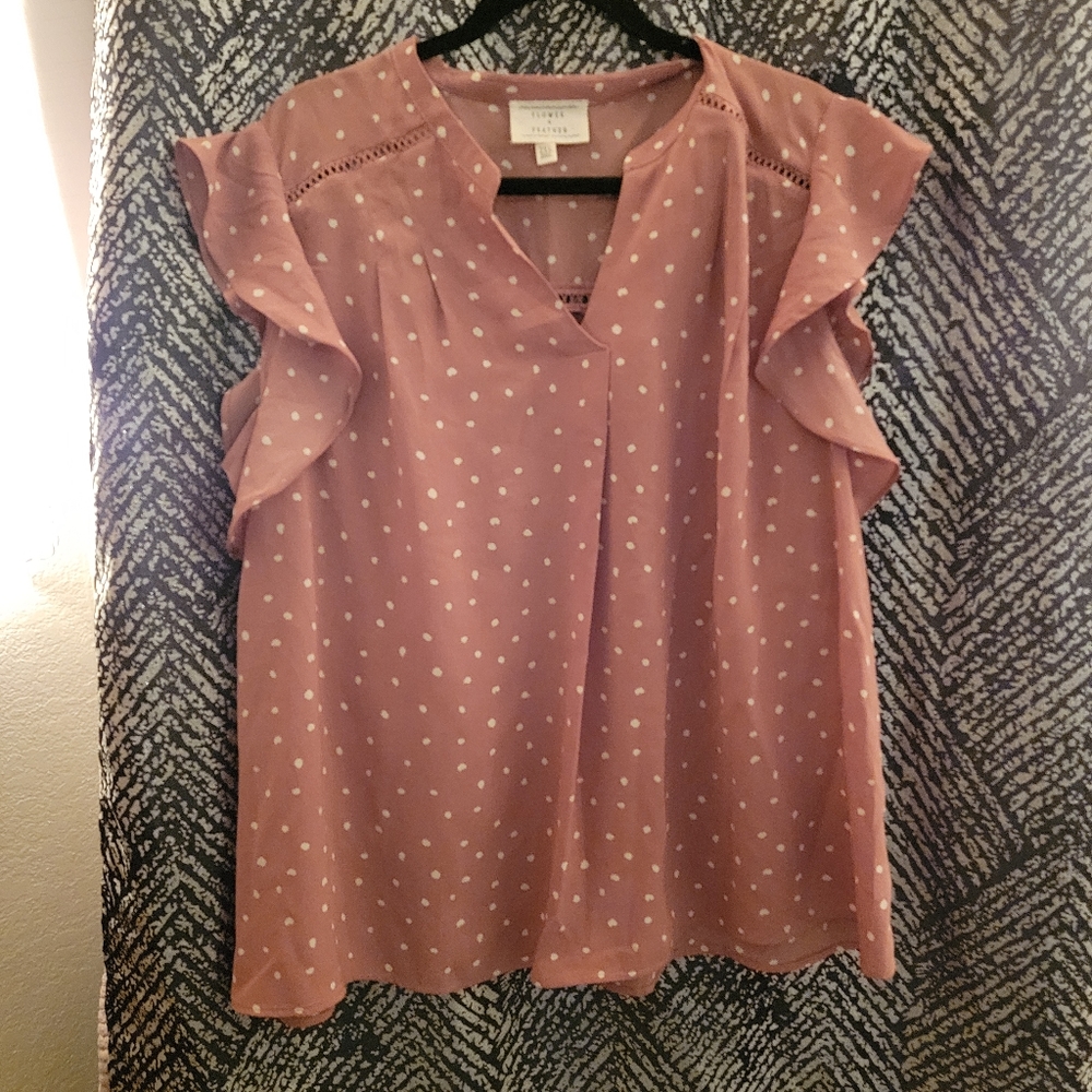 NWOT Flower and Feather Blouse 2XL